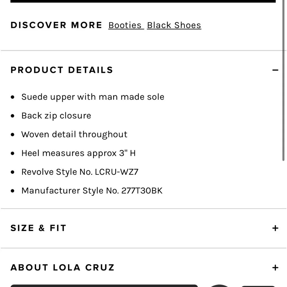 Lola Cruz Naknek Booties Black Suede Sz Eur 37/US 6 - Picture 8 of 8